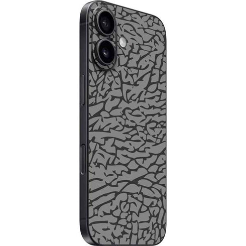 Elephant Print Grey iPhone 16 Skin