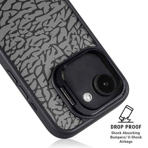 Elephant Print Grey iPhone 16e Kickstand Case
