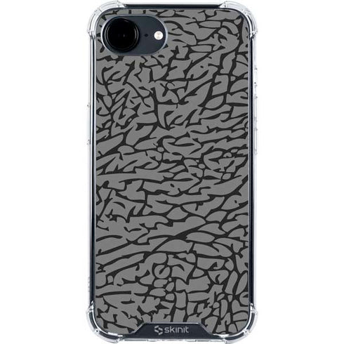 Elephant Print Grey iPhone 16e Clear Case