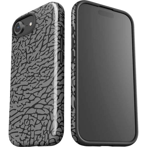 Elephant Print Grey iPhone 16e Impact Case