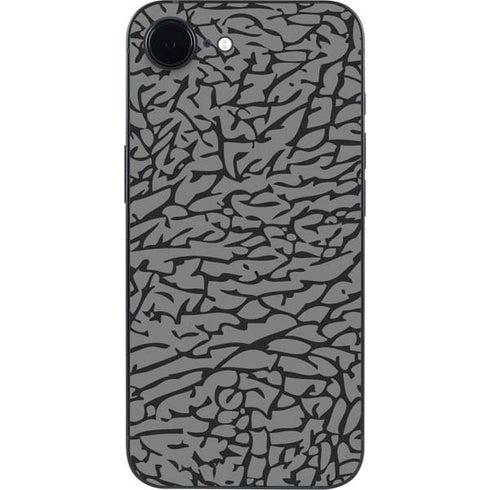 Elephant Print Grey iPhone 16e Skin