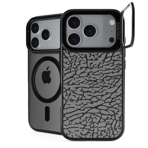 Elephant Print Grey iPhone 18 Pro Kickstand Case