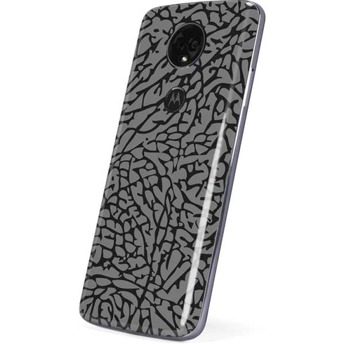 Elephant Print Grey Moto E5 Plus Skin