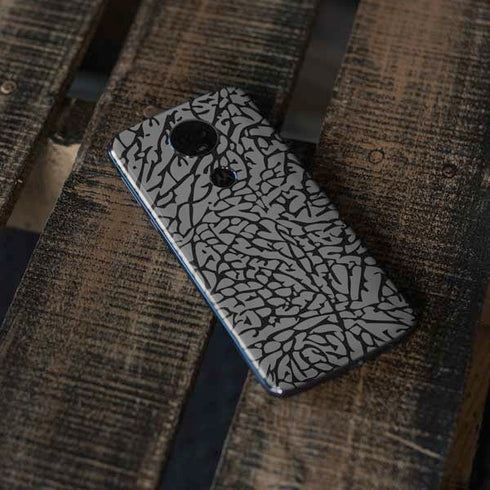 Elephant Print Grey Moto E5 Plus Skin
