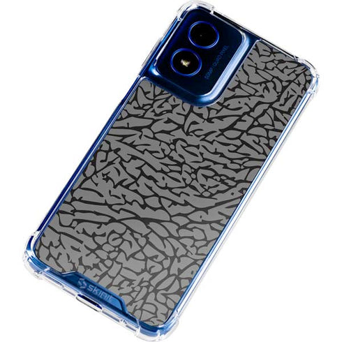 Elephant Print Grey Moto G 5G (2024) Clear Case