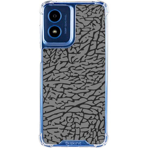 Elephant Print Grey Moto G Play 4G (2024) Clear Case