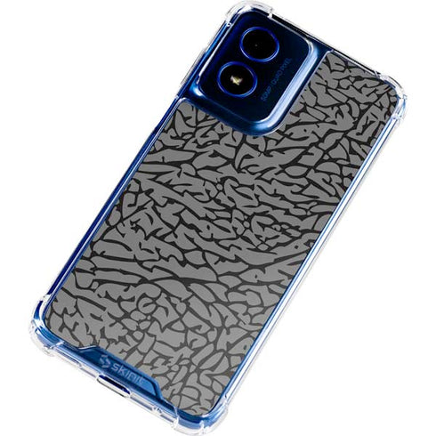 Elephant Print Grey Moto G Play 4G (2024) Clear Case