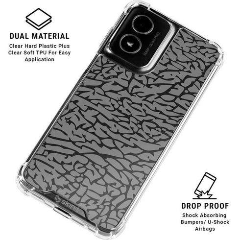 Elephant Print Grey Moto G Power 5G (2024) Clear Case