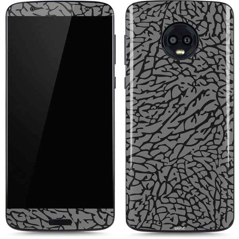 Elephant Print Grey Moto G6 Skin