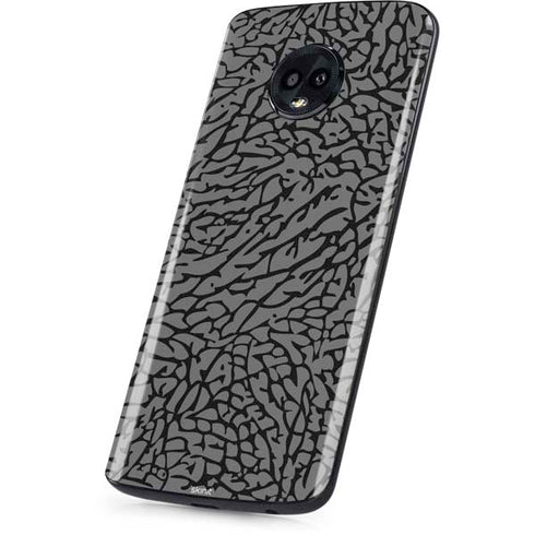 Elephant Print Grey Moto G6 Skin