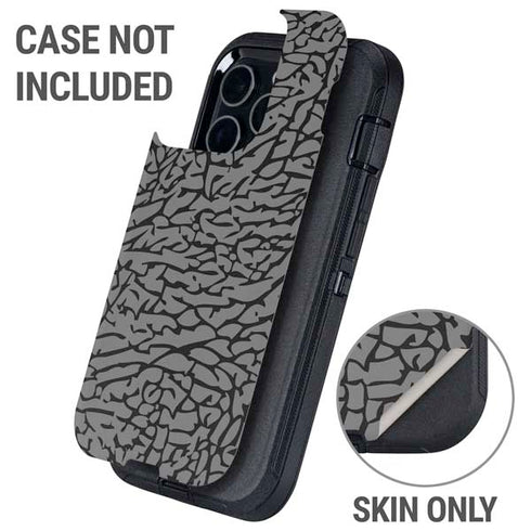 Elephant Print Grey Otterbox Defender iPhone Skin