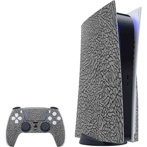 Elephant Print Grey PlayStation PS5 Skins