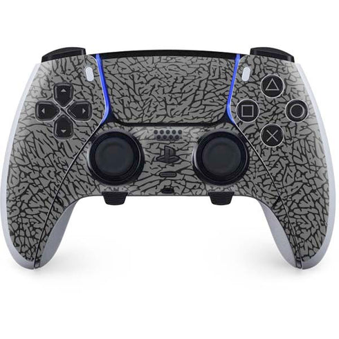Elephant Print Grey PS5 DualSense Edge Pro Controller Skin