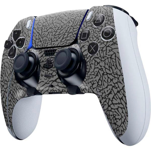 Elephant Print Grey PS5 DualSense Edge Pro Controller Skin
