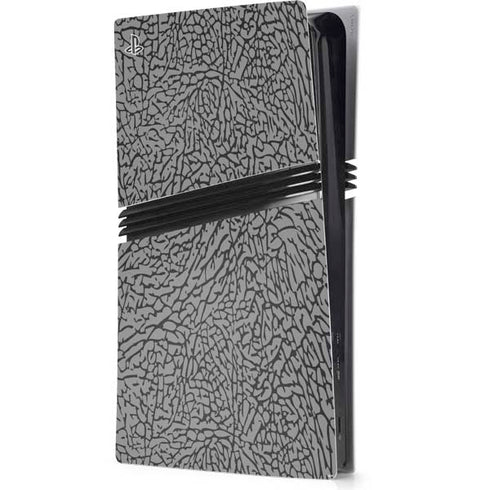 Elephant Print Grey PS5 Pro Console Skin