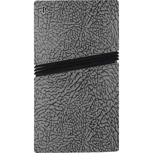 Elephant Print Grey PS5 Pro Console Skin