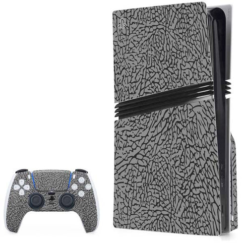 Elephant Print Grey PlayStation PS5 Skins