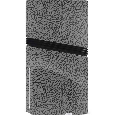 Elephant Print Grey PS5 Pro Disk Console Skin