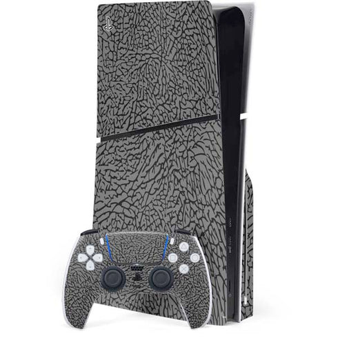 Elephant Print Grey PlayStation PS5 Skins