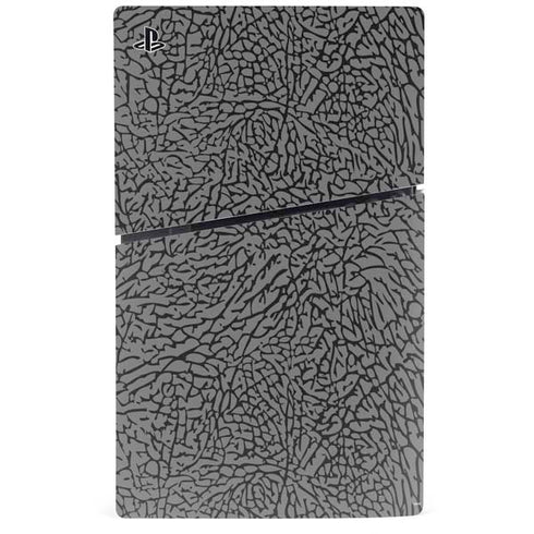 Elephant Print Grey PS5 Slim Digital Edition Console Skin