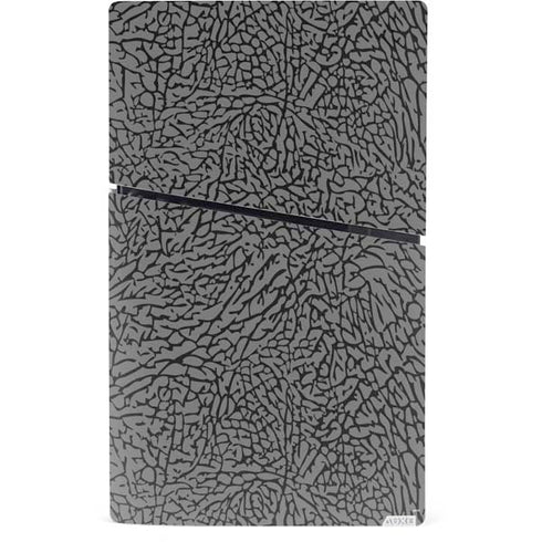 Elephant Print Grey PS5 Slim Digital Edition Console Skin