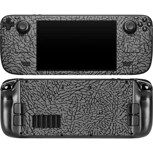 Elephant Print Grey Steam Deck Handheld Gaming Computer OLED Skin