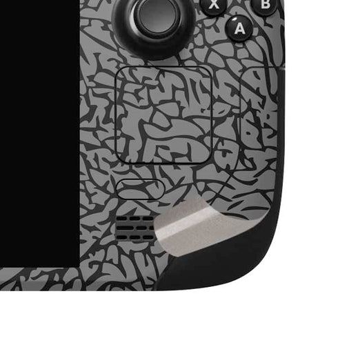 Elephant Print Grey Steam Deck Handheld Gaming Computer OLED Skin