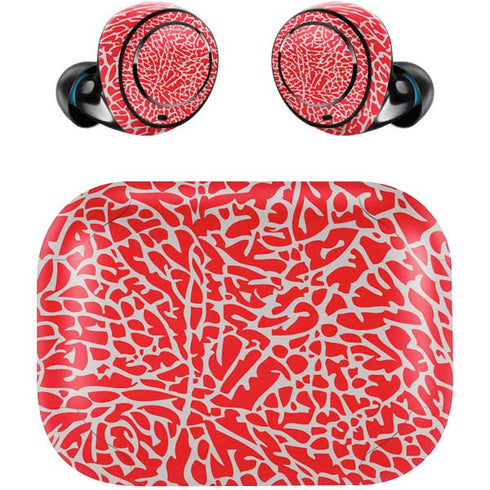 Elephant Print Red Amazon Echo Buds Skin