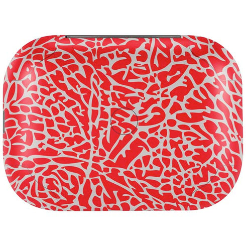 Elephant Print Red Amazon Echo Buds Skin