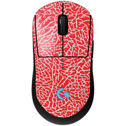 Elephant Print Red G Pro Wireless Gaming Mouse Skin
