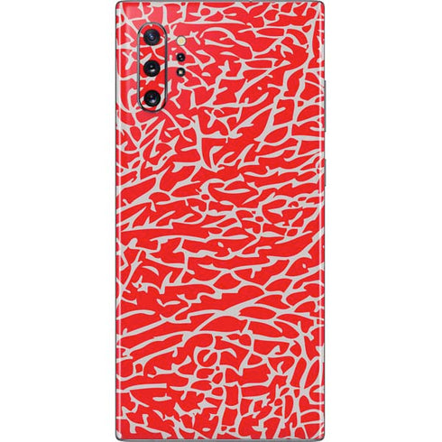 Elephant Print Red Galaxy Note 10 Plus Skin