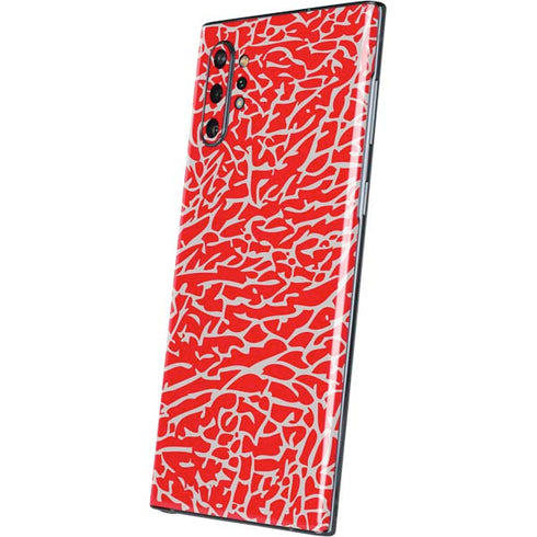 Elephant Print Red Galaxy Note 10 Plus Skin