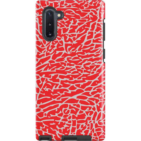 Elephant Print Red Galaxy Cases