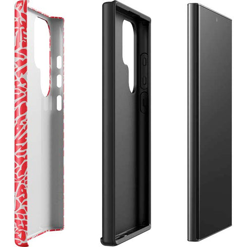 Elephant Print Red Galaxy S23 Ultra Pro Case