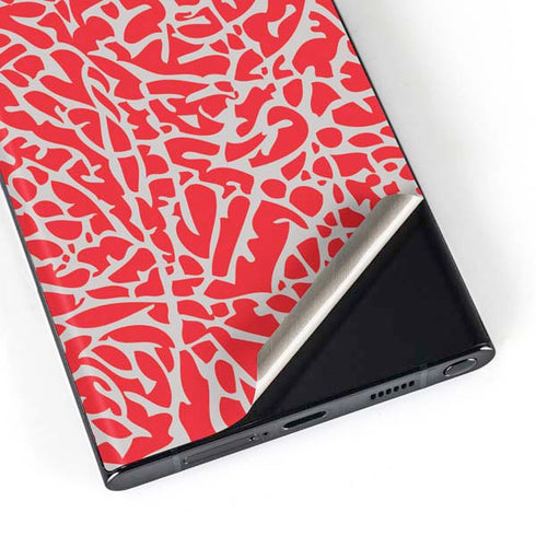 Elephant Print Red Galaxy Skins