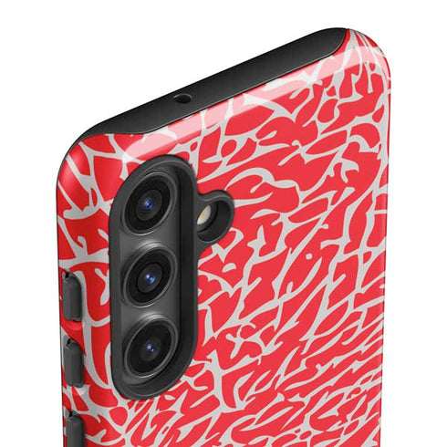 Elephant Print Red Galaxy S25 Impact Case