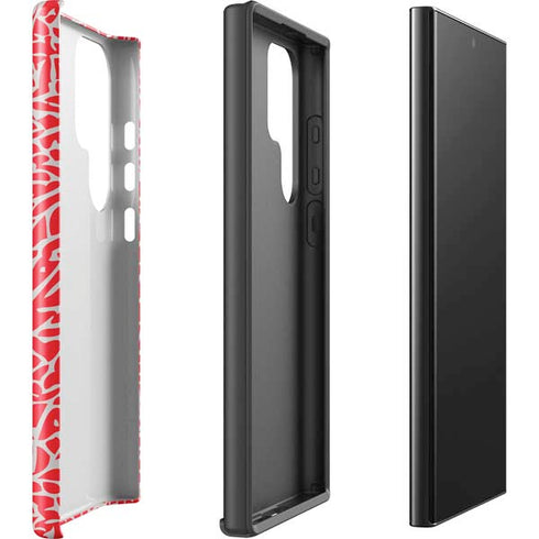 Elephant Print Red Galaxy S25 Ultra Impact Case