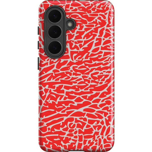 Elephant Print Red Galaxy S26 Impact Case