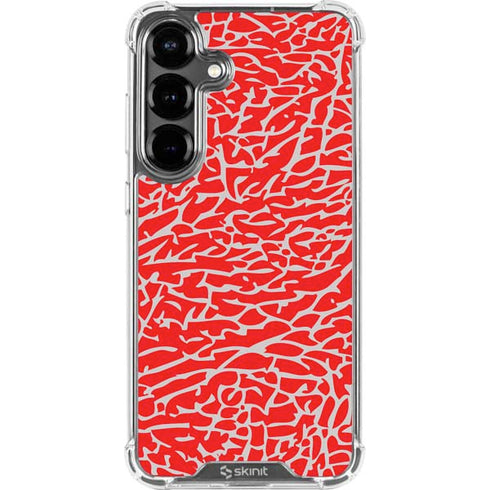Elephant Print Red Galaxy S26 Plus Clear Case