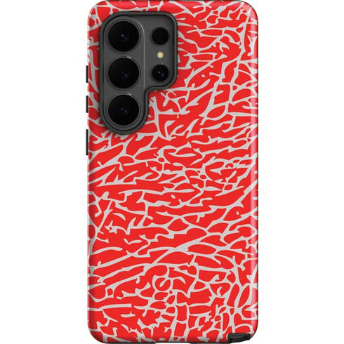 Elephant Print Red Galaxy S26 Ultra Impact Case