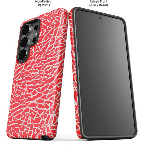 Elephant Print Red Galaxy S26 Ultra Impact Case