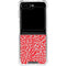 Elephant Print Red Galaxy Z Flip6 Clear Case