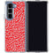 Elephant Print Red Galaxy Z Fold5 5G Clear Case
