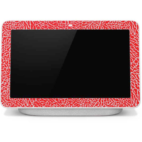 Elephant Print Red Google Home Hub Skin