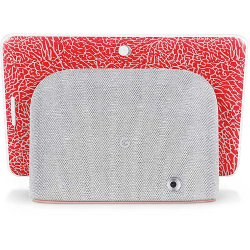 Elephant Print Red Google Home Hub Skin