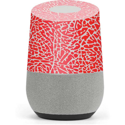 Elephant Print Red Google Home Skin