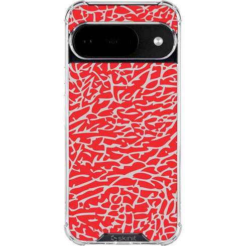 Elephant Print Red Google Pixel 10 Clear Case