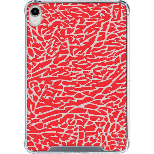Elephant Print Red iPad 11th Gen (2025) Clear Case