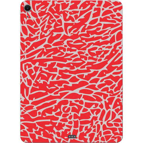Elephant Print Red Apple iPad Air Skin