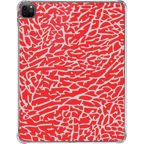 Elephant Print Red iPad Pro 11in (2024) Clear Case